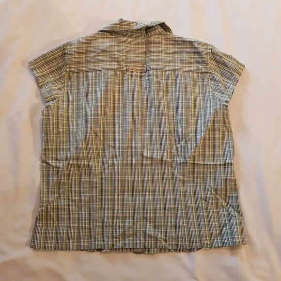 Columbia girls size medium green plaid shirt - Picture 3 of 4